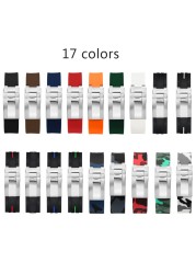 High quality rubber watch strap 20mm 21mm waterproof silicone wristband camouflage watchband wrist band watch bracelet