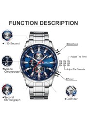 New Watches Men Luxury Brand CURREN Quartz Men's Watch Sport Waterproof Wristwatches Chronograph Date Relogio Masculino