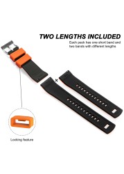 Hemsut silicone smart watch straps, 18mm 20mm 22mm quick release rubber watch strap for man women soft replacement