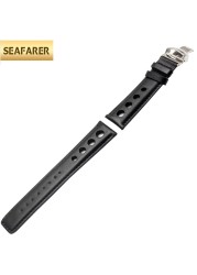 Genuine Leather Strap For Tissot Racing Sport Series PRS516 T91 1853 Watch Band 20mm Black Orange Line With Butterfly Buckle