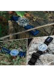 Hot Top Nylon Dark Blue Watch Strap for S-Eco No. 5 007 Series Sport Watchband 20mm 22mm 24mm Band