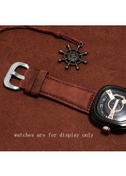 Frosted Genuine Leather Watchband 28mm Black Brown Strap Replacement Strap for S2 M2 P3 T2 Series Retro Watch Series