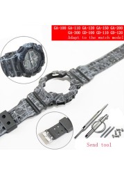 Watch accessories resin strap 16mm for camouflage Casio g-shock GLS GD GA110 GA100 GD120 sports watch for men and women