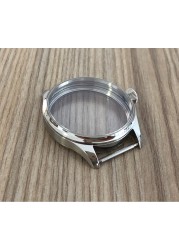 41mm 316L Stainless Steel Watch Case Fit ETA6497/6498 Mechanical Hand Wind Movement Men's Watch Case 37-21