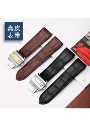 Leather watch strap suitable for Cartier Santos Santos 100 men and women leather strap 20mm 23mm