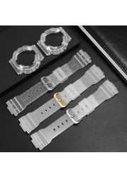 Wristwatch Strap Replacement for Casio Child-G BA-110 111 112 120 130 Rapo Transparent Watch Case Women Silicone Sport Watchband