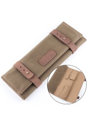 Canvas Nylon Oil Wax Watch Pouch Bag Tools Wristwatch Holder Organizer Portable Military Watches Jewelry Display 007 Waterproof