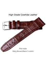 20mm 21mm 22mm Watchband for IWC Pilot Classic, Spitfire, Le Petit Prince Watch Strap Calf Genuine Leather Bracelet Watch Band