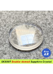 Double dome sapphire glass, AR blue clear lacquer, fits beveled insert, SKX007/SKX171/SKX175/SRPD