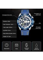 NAVIFORCE Sports Watches Men Luxury Brand Military Silicone Wrist Watch Man Fashion Watch Quartz Chronograph Wristwatch