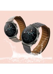 Magnetic silicone strap 20mm/22mm suitable for Samsung watch Galaxy watch series 46mm 42mm 41mm, suitable for huawei gt 2
