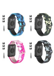 Print Silicone Strap For Huawei Watch Fit Smart Watches Soft Sports Waterproof Wristband Watchband Bracelet Accessories