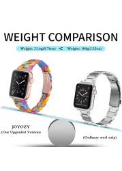 slim resin strap for apple watch band 45mm 41mm 44mm 40mm 42mm 38mm korea woman strap bracelet watchband iwatch serie 7 6 se 5 4