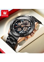 OLEVS 2022 New Fashion Top Brand Luxury Multifunctional Waterproof Casual Watches Stainless Steel Quartz Watch Reloj Hombre 9921