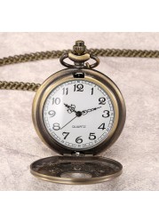 2022 Hot Selling Personality Vintage Hollow Out Men's Quartz Pocket Watch Precious Pattern Souvenir Collection Present Watches