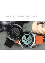 Men Alloy Watch New Digital Watch Erkek Kol Saati Waterproof Silicone Wrist Watch Dropship