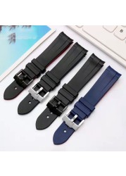 20mm 22mm High Quality Two Colors Croved End Waterproof Rubber Silicone Watches Straps Bands Fit For Watches ROX SUB