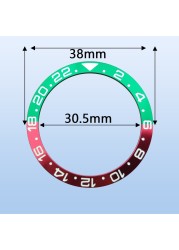 NEITON 38mm Ceramic Bezel Inserts For 40mm Mens Watch Watches Replace Accessories Watch Face Watch Bezel Inserts GMT SUB No.2