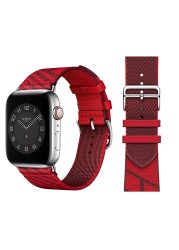 Nylon Strap for Apple Watch Band 44mm 45mm iWatch 38mm 42mm 44mm Jump One Round Bracelet for Apple Watch 7 6 5 4 3 SE