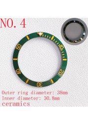 Black/Blue/Green Mens Watches Replacement Accessories Watch Face Bezel Ceramic Insert for 40mm Sub-automatic 38mm