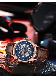 2022 AILANG Skeleton Luxury Watch Men Automatic Mechanical Watch Stainless Steel Black Waterproof Watch Relogio