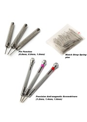 144pcs watch repair tools watch holder opener remover spring bar pry screwdriver watch tool kit watchmaker tools part