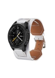 22mm 20mm watch strap for samsung galaxy watch 4 classic 46mm 42mm smart watch genuine leather strap amazfit cuff bracelet