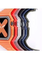 Sport Strap for Apple Watch Band 7 41mm 45mm Series Se 6 5 4 3 44mm 42mm Transparent Silicone Strap Bracelet for iWatch 38mm 40mm