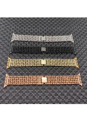 Women Stainless Steel Bracelet for Apple Watch Series 543 42mm 38mm Strap for iwatch 7 6 SE 5 40 44mm 41 45mm Luxury Ladies Bracelet