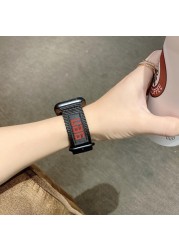 Nylon sport watch band for iwatch 7 3 2 1 38mm 42mm bracelet loop strap for apple watch se 5 4 6 40mm 44mm watchbands wrist strap