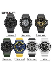 SANDA - Men's Sports Watches, Quartz, Military, Water Resistant, S-Shock, Male