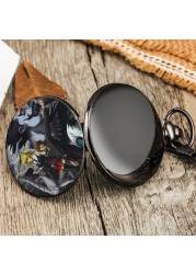 Boyfriend souvenir personalized custom men quartz pocket watch with thick chain cartoon character style watches