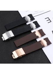 Top quality 22mm for Diver and Marine waterproof silicone rubber watchband watch band strap fit for Ulysse Nardin strap tools