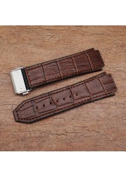 25*19mm Genuine Cowhide Rubber Watchband Applicable for Hublot Strap for Big Bang Strap Butterfly Buckle Watch Tools Accessories