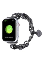 Metal Stainless Steel Strap for Apple Watch 7 6 5 4 SE 45mm 41mm 44mm 40mm Fashion Bracelet Wristband for iwatch 3 2 42mm 38mm