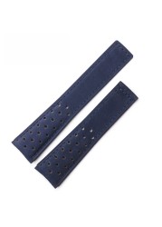 CARLYWET - Watch strap 20 22mm, grey, white, genuine suede, antique alternative, for Tag Heuer watch