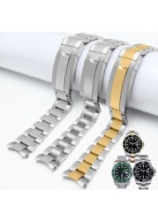 Watch Band for Rolex Submarine Yacht-Master Daytona Solid Stainless Steel Watch Strap Chain Watch Accessories Watch Band