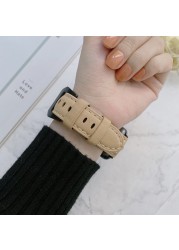 Big Buckle Leather Band for Apple Watch 40 44mm Watch Band Bracelet Strap for iWatch 6 5 4 3 2 1 SE 38 42mm Accessories Strap