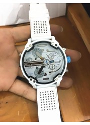 Men's big big double watch new fashion individuality clock silicone strap white quartz watch sports watch business male wristwatches