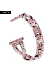 URVOI Band for Galaxy Watch Active Double X Strap Stainless Steel Fold Over Clasp with Zircon Quick Release Wrist Pins 42 46mm