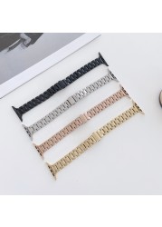 Fashion Luxury Band for Apple Watch Series 6 5 4 3 2 1 Se Stainless Steel Watch Bands for iWatch 38 40 42mm 44mm Strap Bracelet