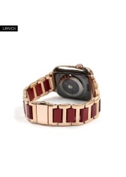 URVOI Link Bracelet for Apple Watch Series 7 6 SE 5 4 321 iwatch band Stainless Steel with Resin Strap Durable Luxury Design
