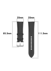 Watchband suitable for Huawei watch GT3 band for Samsung watch4 prime leather strap leather strap 20/22mm high-end business str