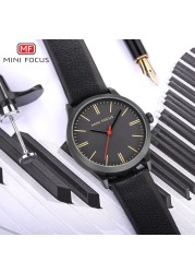 MINI FOCUS Sports Mens Watches Top Luxury Brand Watch Men Leather Strap Casual Business Wristwatch Boyfriend Relogio Masculino