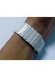 URVOI Link Bracelet for Apple Watch 7 6 SE 5 4 3 2 1 Band Space Ceramic Strap for iWatch 40 41 44 45mm Color White Black