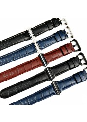 MAIKES Watchbands Genuine Cow Leather Watch Strap for Apple Watch Band 44mm 38mm Series 6/5/4 Iwatch 7 45mm 41mm Watchband