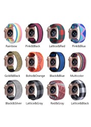 Elastic Nylon Solo Loop Strap for Apple Watch Band 6 SE 38mm 40mm 42mm 44mm For iwatch Series 6 5 4 3 Replacement Strap