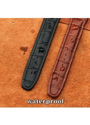 Genuine Leather Watch Strap For Swatch YCS YAS YGS Pin Buckle 17mm 19mm Female Watch Band Blue Red Black Accessories Watchband