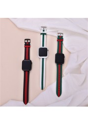 100% Genuine Leather Strap for Apple Watch Band 45mm 41mm 44mm 42mm 38mm 40mm Sport Band for iwatch 7 SE 6 5 4 3 Watchband