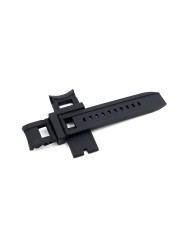 CARLYWET - High quality silicone rubber watch strap, black, for men and women, without buckle